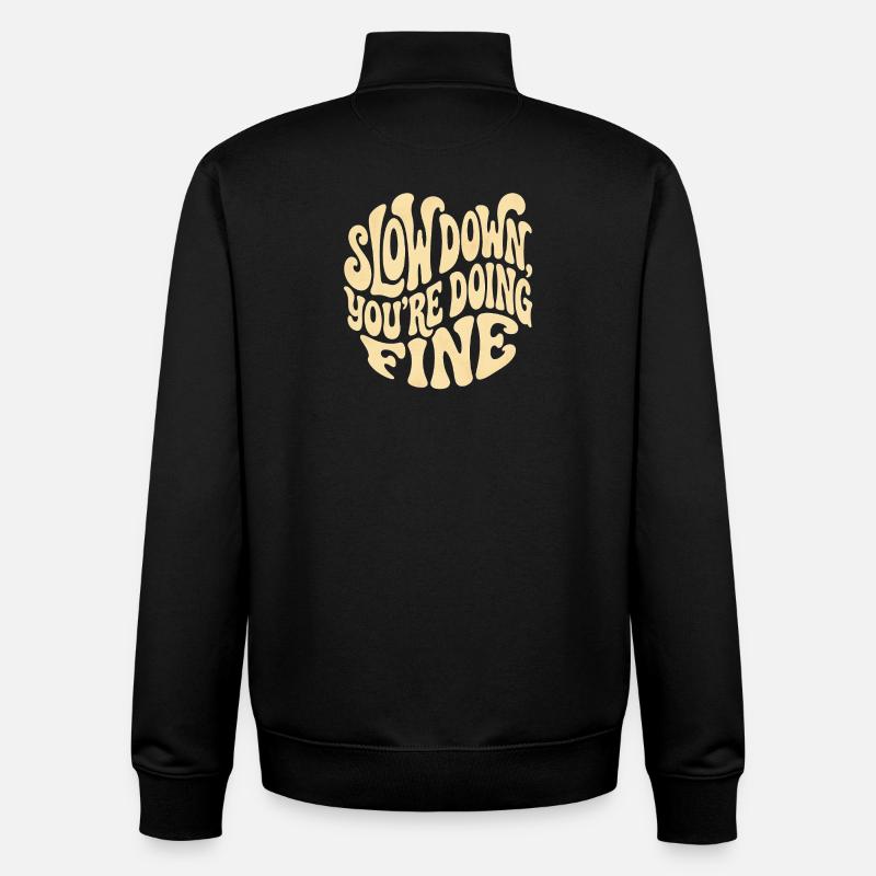 Se détendre - Sweat zippé unisexe en coton bio Stanley/Stella - noir