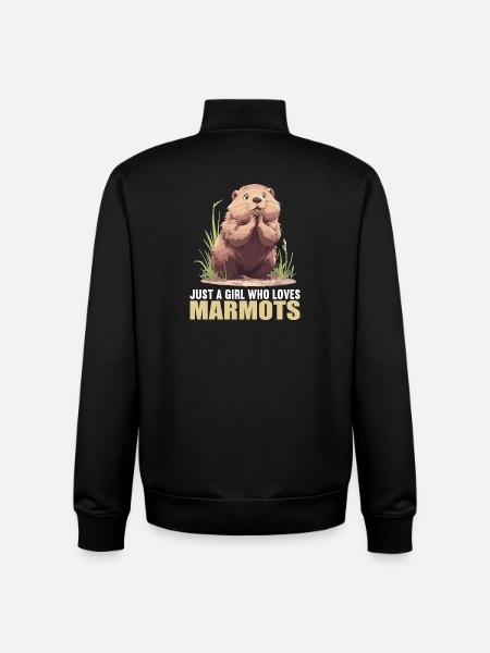 Marmots Groundhog - Unisex Organic Zip Sweatshirt by Stanley/Stella - black