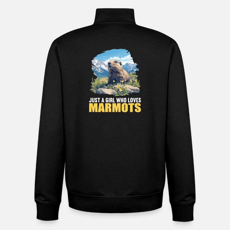 Murmeltiere Murmeltier - Unisex Organic Zip Sweatshirt von Stanley/Stella - Schwarz