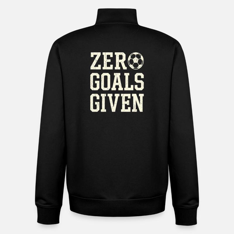 Zero Goals Given - Unisex Organic Zip Sweatshirt by Stanley/Stella - black
