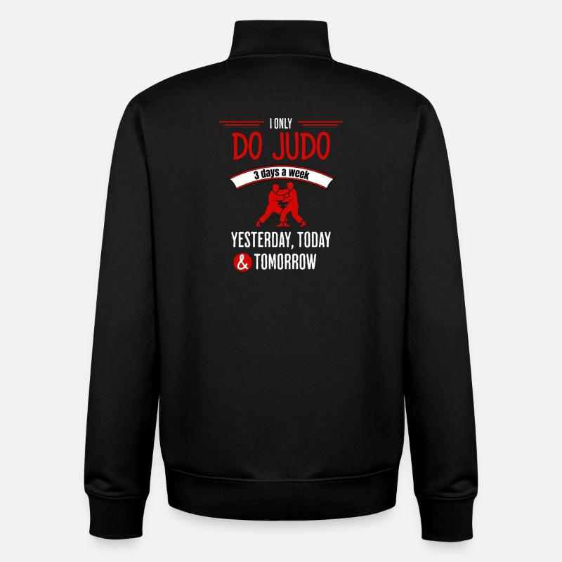 Funny Judo Quote - Unisex Organic Zip Sweatshirt by Stanley/Stella - black