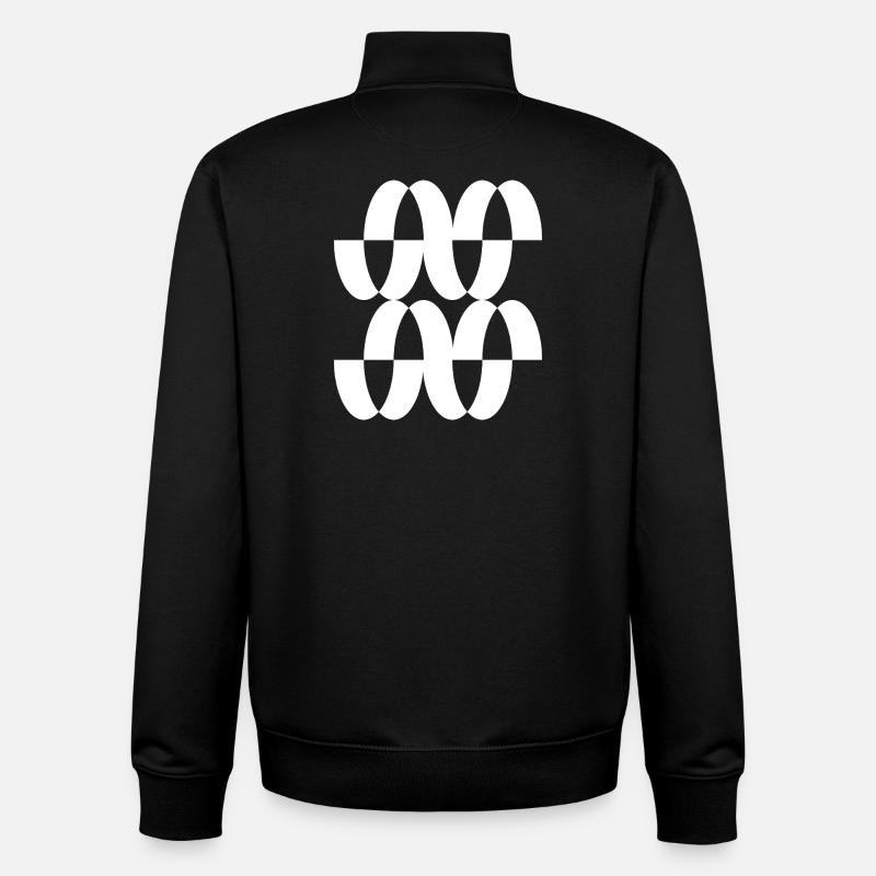 Interlaced Ring Mesh - Unisex Organic Zip Sweatshirt by Stanley/Stella - black