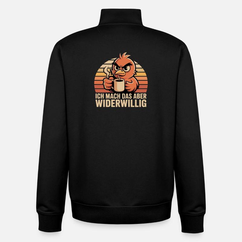 Küken Kaffee Widerwillig - Unisex Organic Zip Sweatshirt von Stanley/Stella - Schwarz