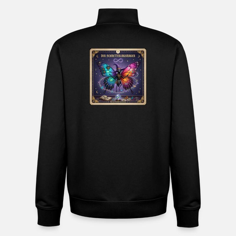 Der Schmetterlingsmagier - Unisex Organic Zip Sweatshirt von Stanley/Stella - Schwarz