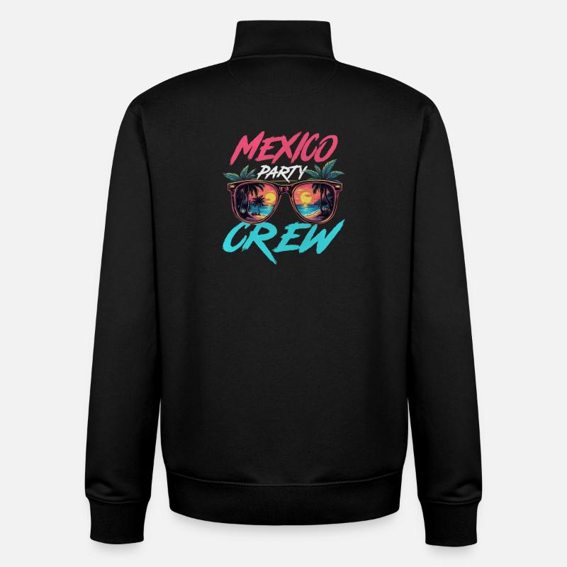 Mexico Party Crew - Unisex Organic Zip Sweatshirt by Stanley/Stella - black