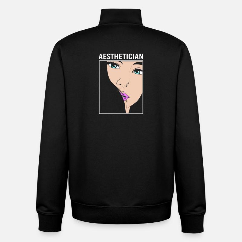 Maquillage de cosmétiques pour esthéticienne - Sweat zippé unisexe en coton bio Stanley/Stella - noir