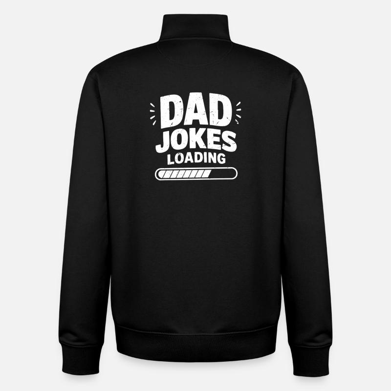 dad jokes loading - Unisex Organic Zip Sweatshirt von Stanley/Stella - Schwarz