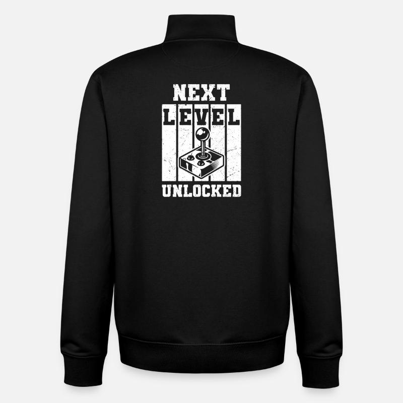 next level unlocked - Unisex Organic Zip Sweatshirt von Stanley/Stella - Schwarz