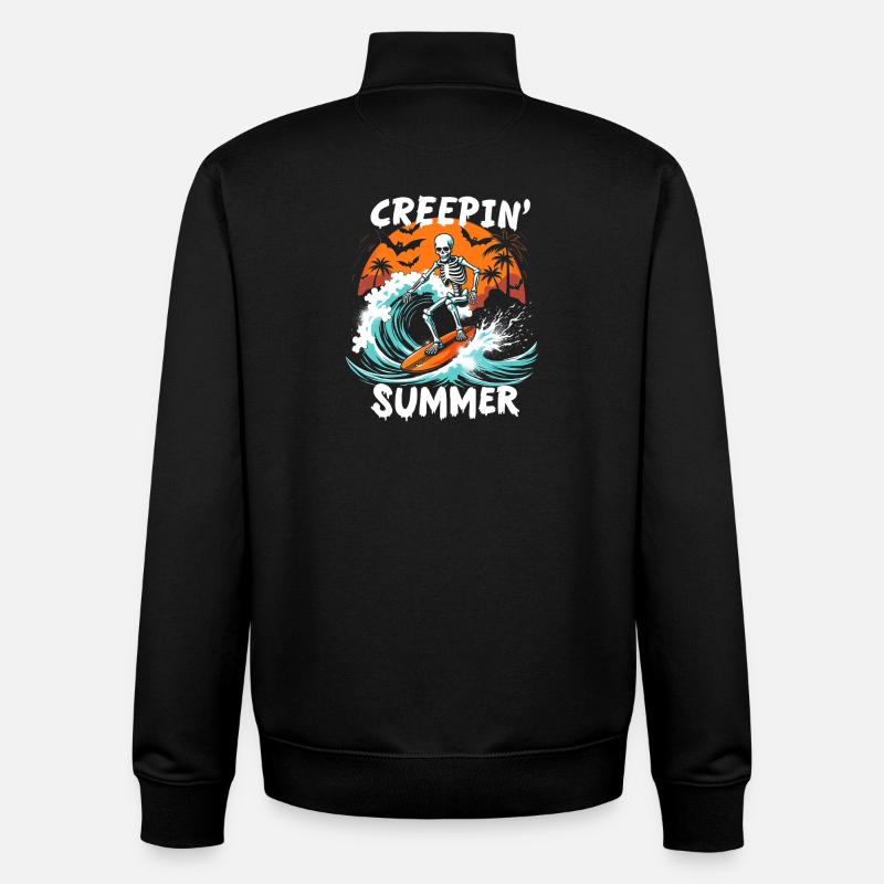 Effrayant Été Summerween Halloween - Sweat zippé unisexe en coton bio Stanley/Stella - noir