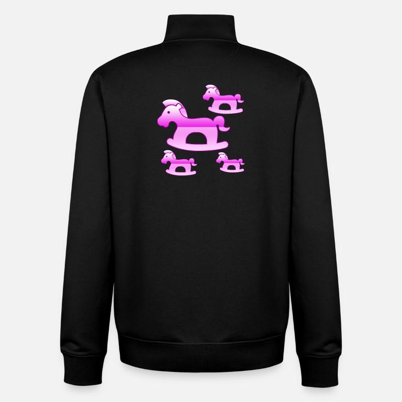Pferde - Unisex Organic Zip Sweatshirt von Stanley/Stella - Schwarz