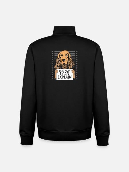 Cocker Spaniel Mama Hundemama - Unisex Organic Zip Sweatshirt von Stanley/Stella - Schwarz