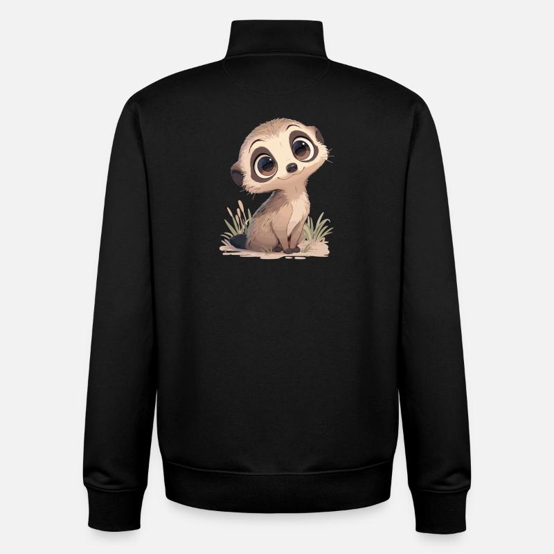 Suricate Erdmännchen - Sweat zippé unisexe en coton bio Stanley/Stella - noir