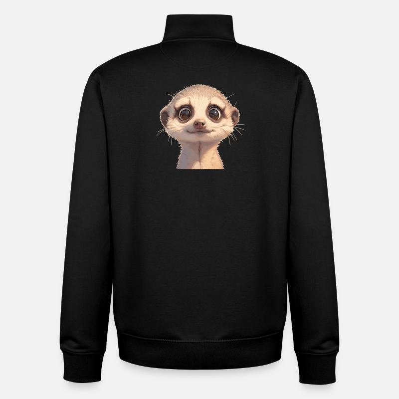 Suricate Erdmännchen - Sweat zippé unisexe en coton bio Stanley/Stella - noir