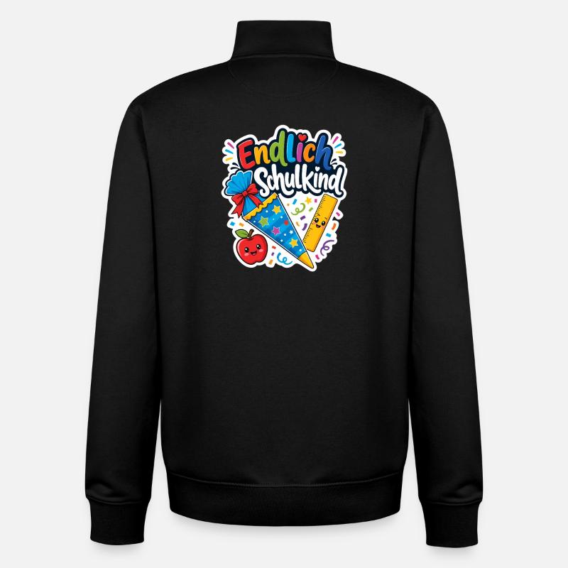 Schulkind 2026 Einschulung 2026 Schulanfang - Unisex Organic Zip Sweatshirt von Stanley/Stella - Schwarz