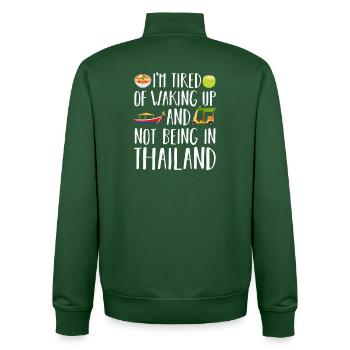 Thaïlande - Sweat zippé unisexe en coton bio Stanley/Stella - vert bouteille - Dos - AI Model Male 185 dark (185cm)