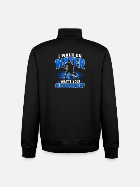Wasserlaufen Eishockey Superkraft - Unisex Organic Zip Sweatshirt by Stanley/Stella - black