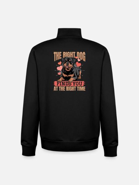 Rottweiler Rottie Dog Breed - Unisex Organic Zip Sweatshirt by Stanley/Stella - black