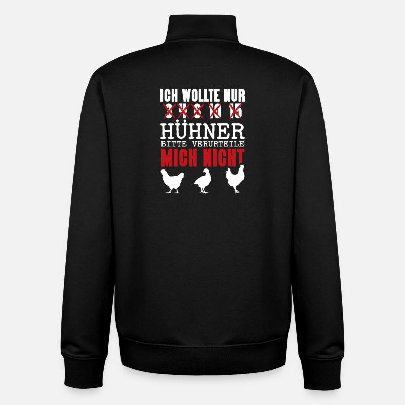 Hühnerflüsterer Huhn Hühnerhalter Hühner - Unisex Organic Zip Sweatshirt von Stanley/Stella - Schwarz