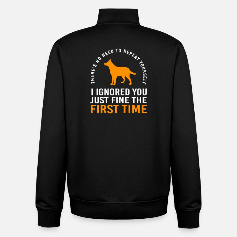 Bouvier australien chien - Sweat zippé unisexe en coton bio Stanley/Stella - noir