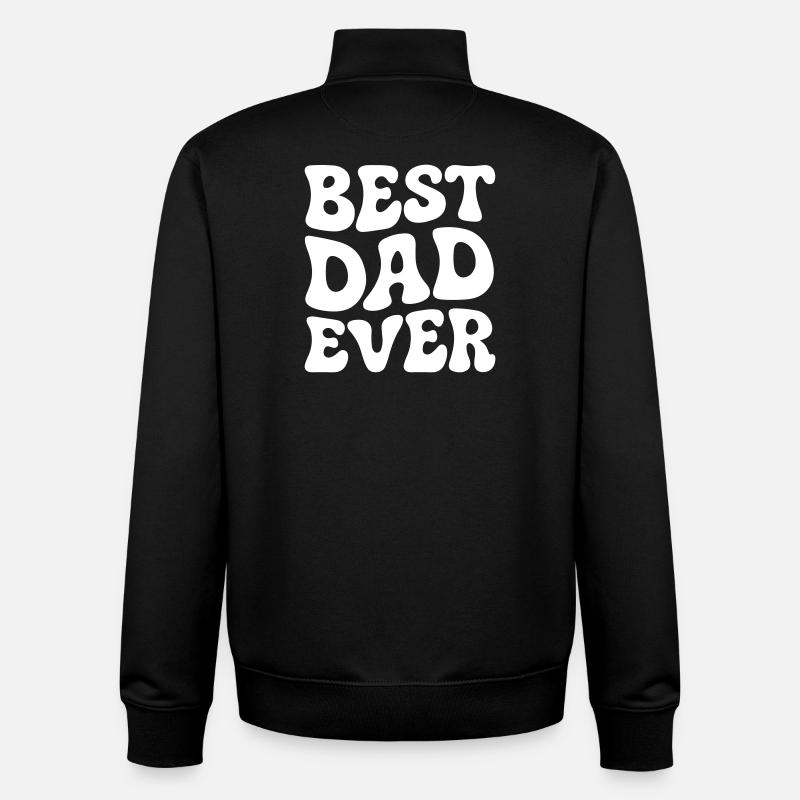 Bester Papa der Welt - Unisex Organic Zip Sweatshirt von Stanley/Stella - Schwarz
