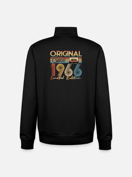 60e anniversaire, 60 ans - Sweat zippé unisexe en coton bio Stanley/Stella - noir