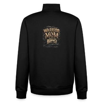 Maman guerrière - Sweat zippé unisexe en coton bio Stanley/Stella - noir - Dos - AI Model Male 185 light (185cm)