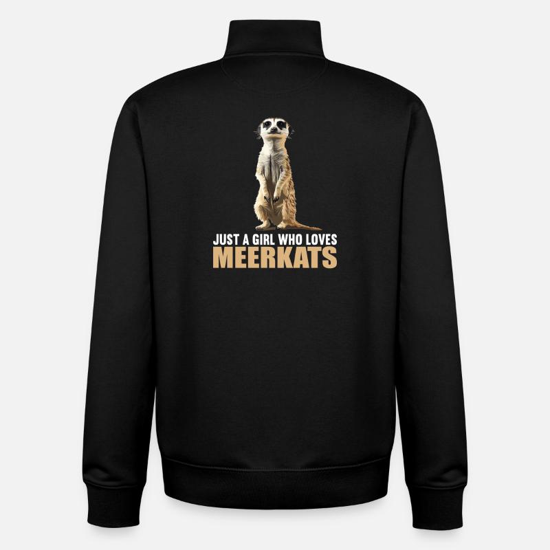 Suricate Erdmännchen - Sweat zippé unisexe en coton bio Stanley/Stella - noir