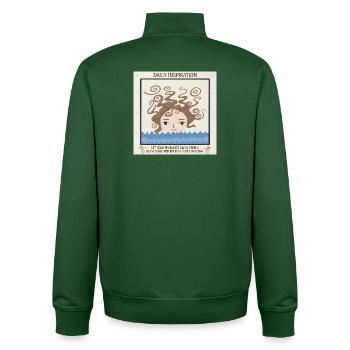 Meer der Ruhe und Gedanken - Unisex Organic Zip Sweatshirt von Stanley/Stella - Flaschengrün - Hinten - AI Model Male 185 dark (185cm)