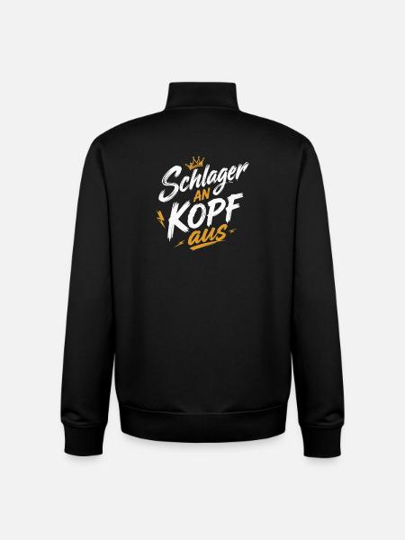 Schlager an Kopf aus Brushed - Unisex Organic Zip Sweatshirt von Stanley/Stella - Schwarz