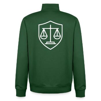 Jura Rechtsanwalt  Waage  Jurist Gericht Gesetz - Unisex Organic Zip Sweatshirt von Stanley/Stella - Flaschengrün - Hinten - AI Model Male 185 dark (185cm)