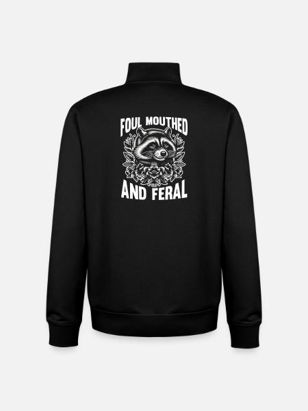 Trash Panda Raccoon - Unisex Organic Zip Sweatshirt by Stanley/Stella - black