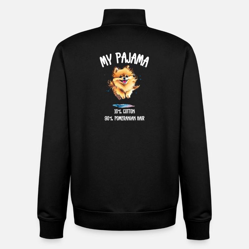 Pomeranian-Pyjama-Haar - Unisex Organic Zip Sweatshirt von Stanley/Stella - Schwarz