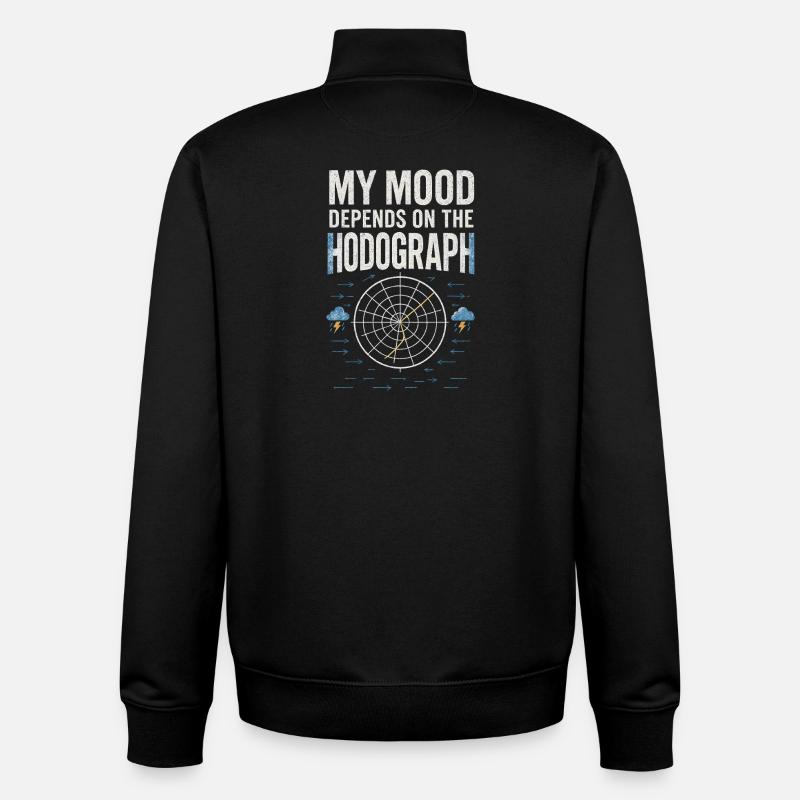 L’humeur selon Hodograph | Prévisions d’orage - Sweat zippé unisexe en coton bio Stanley/Stella - noir