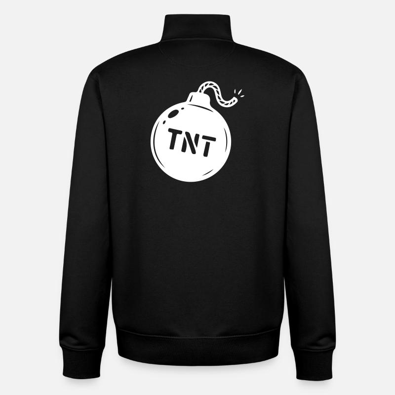 Symbole TNT de la bombe - Sweat zippé unisexe en coton bio Stanley/Stella - noir