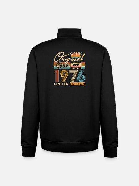 50e anniversaire, 50 ans - Sweat zippé unisexe en coton bio Stanley/Stella - noir