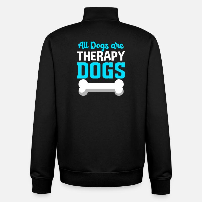 Chien de thérapie - Sweat zippé unisexe en coton bio Stanley/Stella - noir