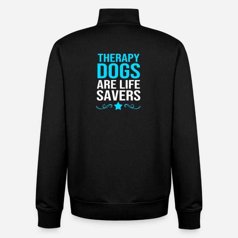Chien de thérapie - Sweat zippé unisexe en coton bio Stanley/Stella - noir