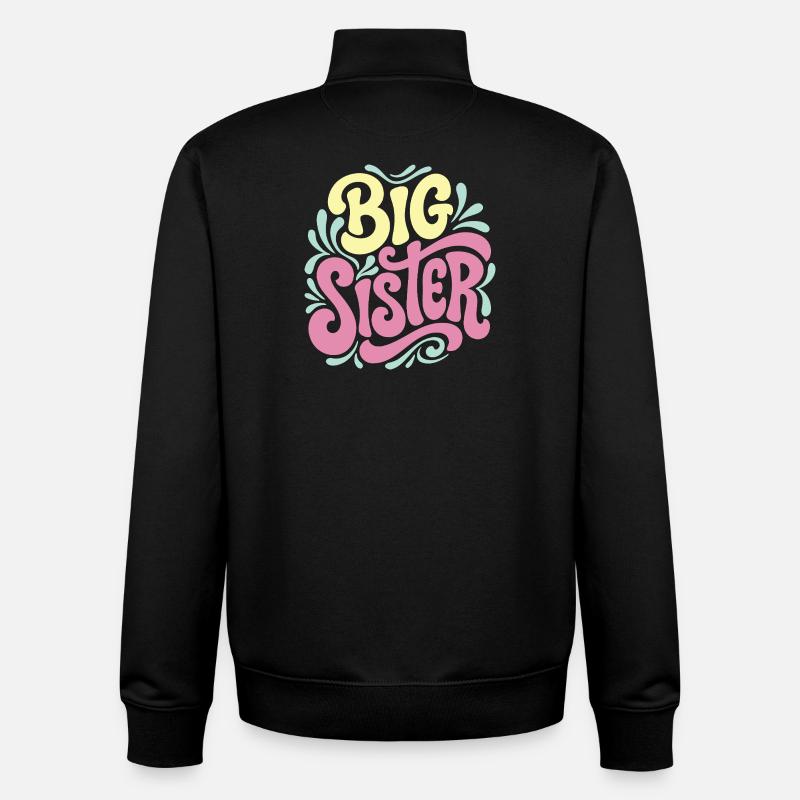 Große Schwester-Feier - Unisex Organic Zip Sweatshirt von Stanley/Stella - Schwarz