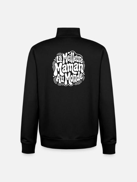 Best Mom in the World - Unisex Organic Zip Sweatshirt by Stanley/Stella - black