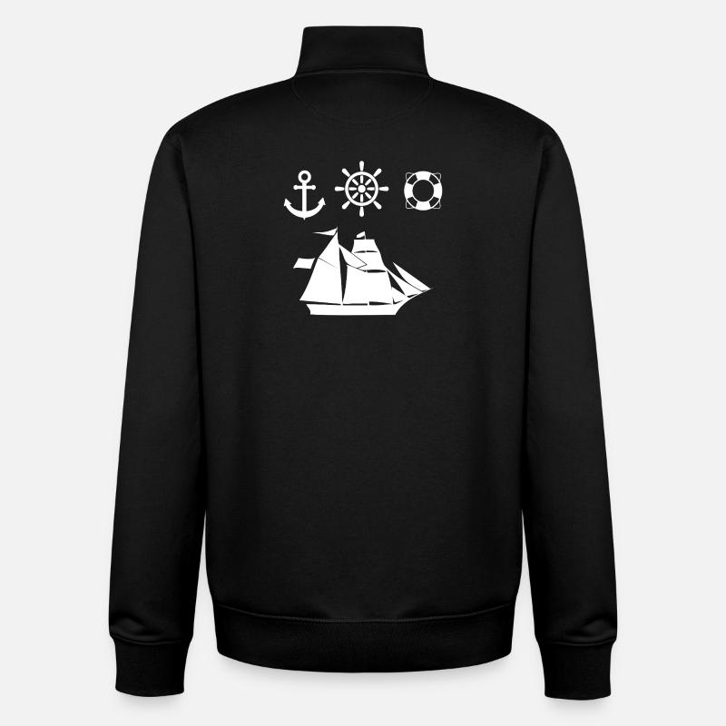 Voile - Sweat zippé unisexe en coton bio Stanley/Stella - noir