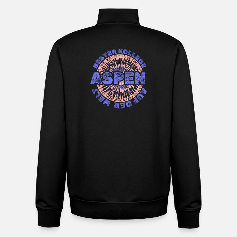 Staff Aspen - Sweat zippé unisexe en coton bio Stanley/Stella - noir