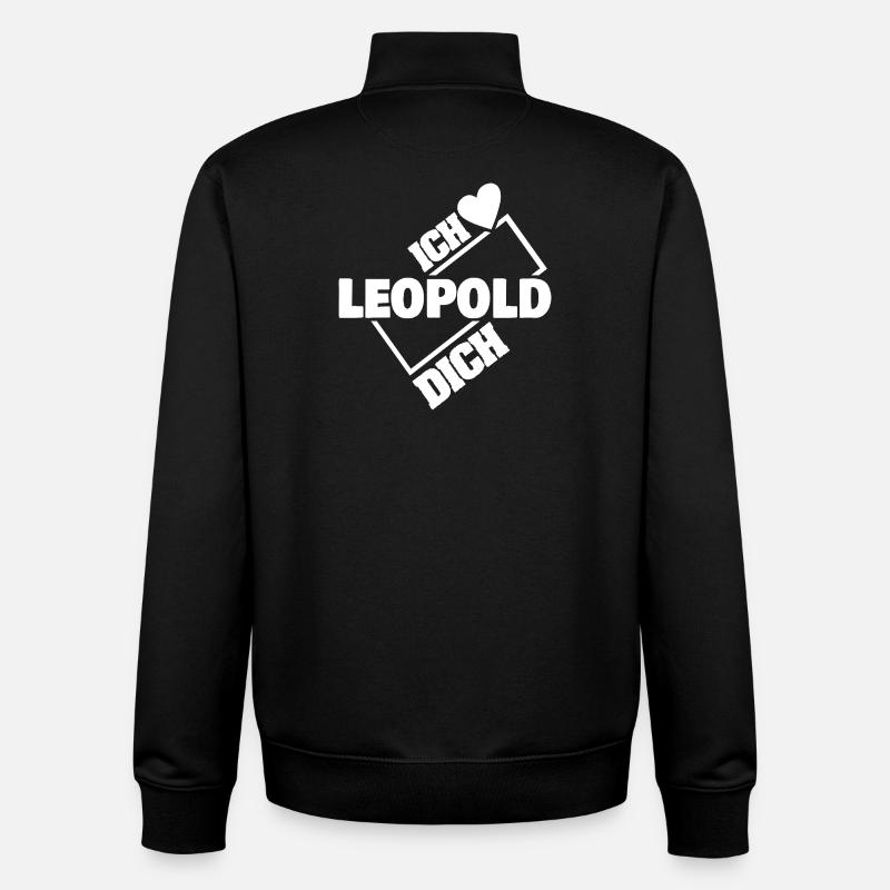 Liebe Leopold - Unisex Organic Zip Sweatshirt von Stanley/Stella - Schwarz