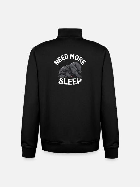 Sleeping Pug Needs More Sleep - Unisex Organic Zip Sweatshirt by Stanley/Stella - black