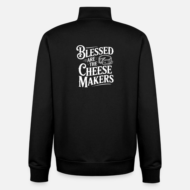 Fromagers - Sweat zippé unisexe en coton bio Stanley/Stella - noir