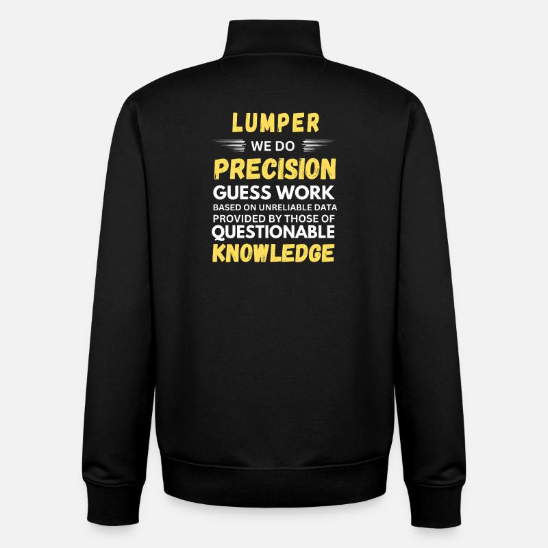 Lumper Précision Devine Entrepôt Drôle - Sweat zippé unisexe en coton bio Stanley/Stella - noir