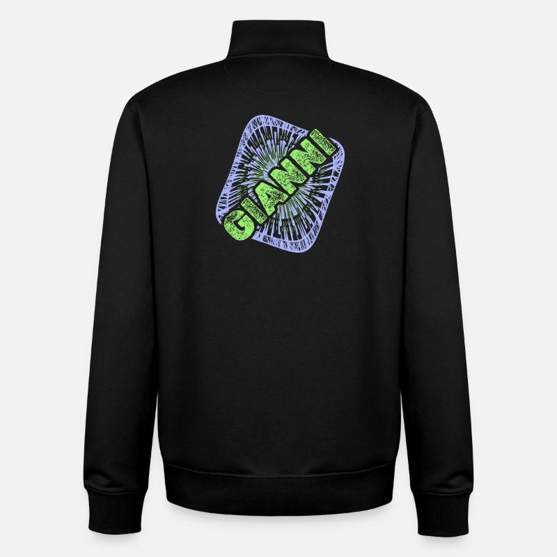 Prénom Gianni - Sweat zippé unisexe en coton bio Stanley/Stella - noir