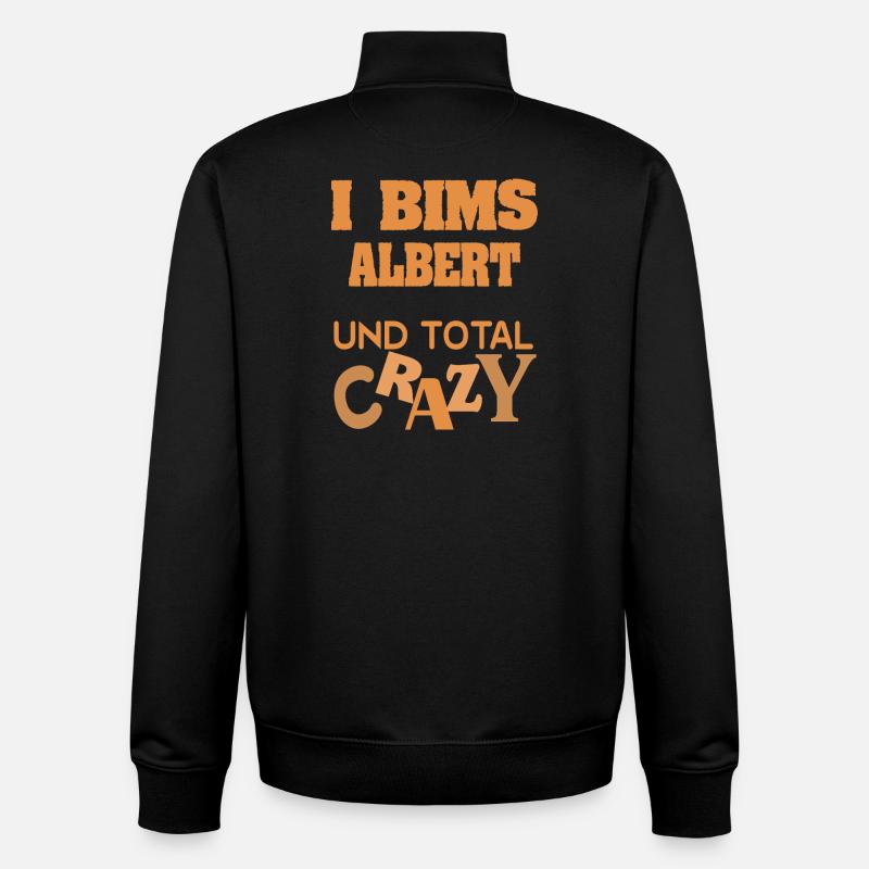 Albert als Crazy - Unisex Organic Zip Sweatshirt von Stanley/Stella - Schwarz