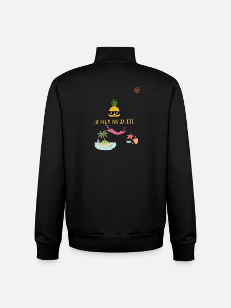 Ananas chic été hamac - Sweat zippé unisexe en coton bio Stanley/Stella - noir