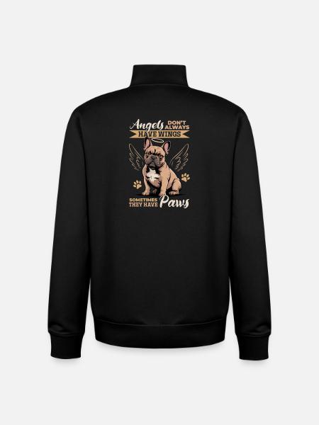 French Bulldog Frenchie Dog Breed - Unisex Organic Zip Sweatshirt by Stanley/Stella - black