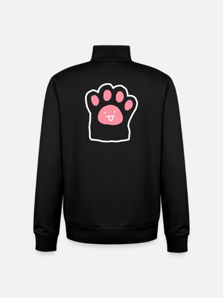 Petit Griffonnage Chat Rose Mignon - Sweat zippé unisexe en coton bio Stanley/Stella - noir